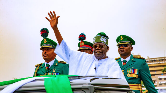 Nigerian President Bola Tinubu at his inauguration in May 2023