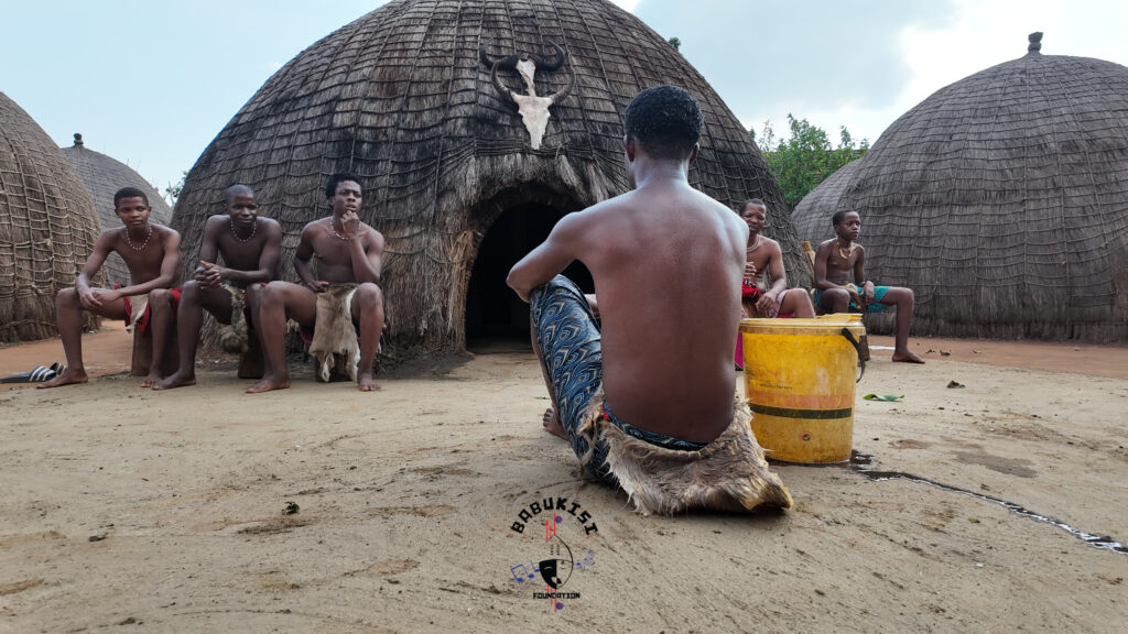 Rising Swazi cultural artist Sancheziey pictured during his kubutseka ceremony held on April 12, 2026, at the KaMgadlela Engabezweni Royal Kraal, where he was given the warrior name Gandz' Umjono. Photo: Supplied