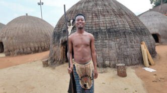 Rising Swazi cultural artist Sancheziey pictured during his kubutseka ceremony held on April 12, 2026, at the KaMgadlela Engabezweni Royal Kraal, where he was given the warrior name Gandz' Umjono. Photo: Supplied