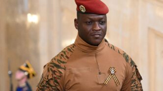 Burkina Faso's military leader Ibrahim Traore arrives at the Kremlin to attend a festive concert in Moscow, Russia, May 8, 2025. Alexander Kryazhev/Host agency RIA Novosti/Handout via REUTERS