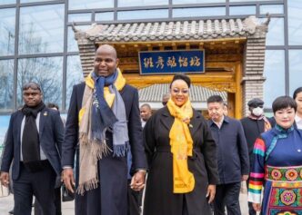 Mozambique President Daniel Chapo and First Lady pictured during his state visit to China