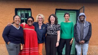 Representatives from Strauss and Co, Alliance Française de Maseru, IFAS and the Morija Museum and Archives team gather during the digitisation support mission at the Morija Museum and Archives in Lesotho on April 13, 2026.