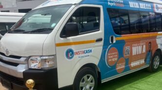 The brand-new Toyota Quantum won by Khombindlela Vilakati, 24, of Luve in the inaugural INSTACASH Win-a-Quantum competition draw held on April 22, 2026.