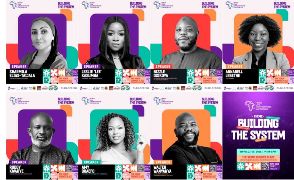Some of the speakers and panelists pictured at the Africa Live Entertainment Conference (ALEC 2026) held in Johannesburg, South Africa, from April 23 to 25, 2026