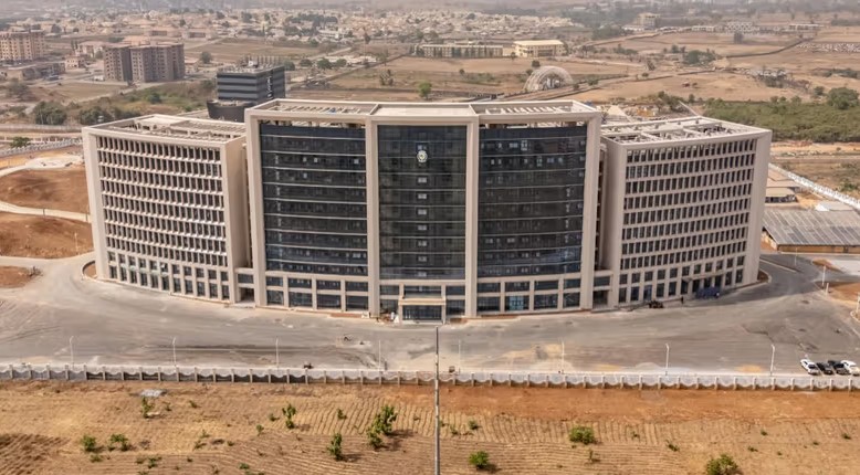 The newly constructed ECOWAS Headquarters in Abuja, Nigeria, a gift from China. [X, formerly Twitter/Carlos Lopes]