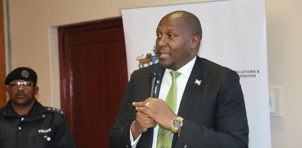 Prime Minister Russell Mmiso Dlamini addresses Eswatini's ambassadors at the Government Consultative Meeting held at Royal Villas