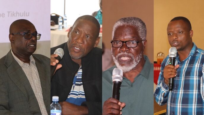Traditional leaders during consultations with the Department of Water Affairs in Lubombo Region as part of nationwide engagements reviewing the Water Act 2003 aimed at strengthening water governance in Eswatini.