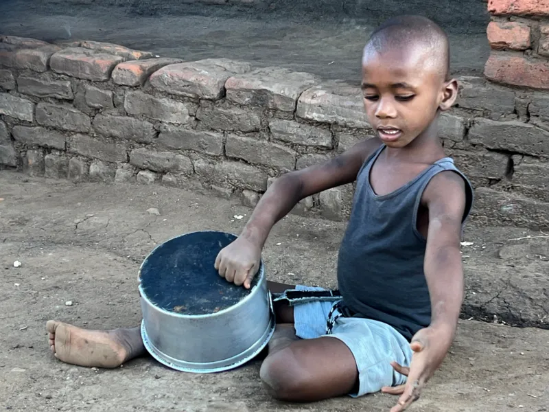 Shalom's mother, Natasha, took him to a traditional healer. Photo by BBC