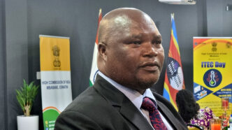 Minister Mabulala Maseko addresses the media during ITEC Day celebrations in Mbabane Photo by Adekunle Owolabi