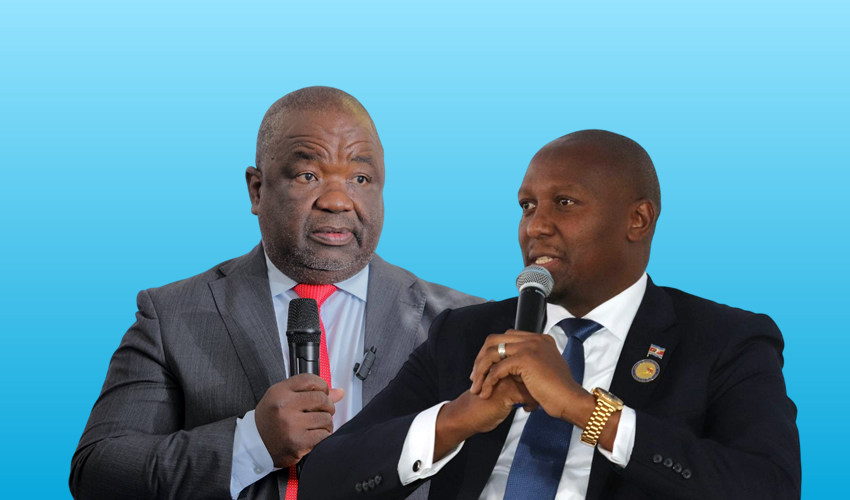 Minister of Education and Training Owen Nxumalo and Prime Minister Russell Dlamini