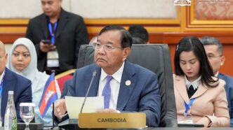 Foreign Minister Prak Sokhonn attends the 25th ASEAN-EU Ministerial Meeting (AEMM) from April 27 to 28 in Bandar Seri Begawan, Brunei Darussalam. Photo by Cambodian Ministry of Foreign Affairs