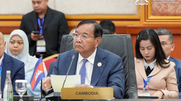 Foreign Minister Prak Sokhonn attends the 25th ASEAN-EU Ministerial Meeting (AEMM) from April 27 to 28 in Bandar Seri Begawan, Brunei Darussalam. Photo by Cambodian Ministry of Foreign Affairs