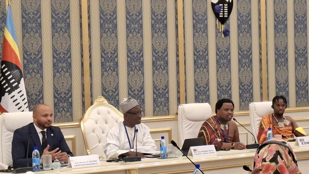 HRH Prince Lindani, Eswatini's parliamentary representative to the OACPS, addresses delegates at the opening of the OACPS Central Africa Region Parliamentary Group Meeting at the ICC Ezulwini Palazzo, Thursday, 7 May 2026.