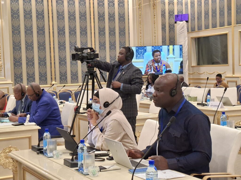 Parliamentarians and officials from the Central Africa region follow proceedings at the OACPS Central Africa Region Parliamentary Group Meeting at the ICC Ezulwini Palazzo, Thursday, 7 May 2026.