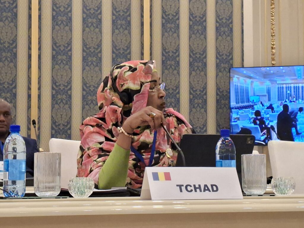 Senator Mariam Ahmat Djemil Head of delegation from Tchad follow proceedings at the OACPS Central Africa Region Parliamentary Group Meeting at the ICC Ezulwini Palazzo, Thursday, 7 May 2026.