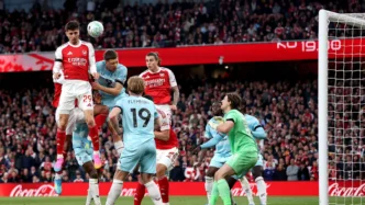 Kai Havertz meets Bukayo Saka's corner with a powerful header to score Arsenal's winner against Burnley at the Emirates Stadium. (Photo: Supplied)
