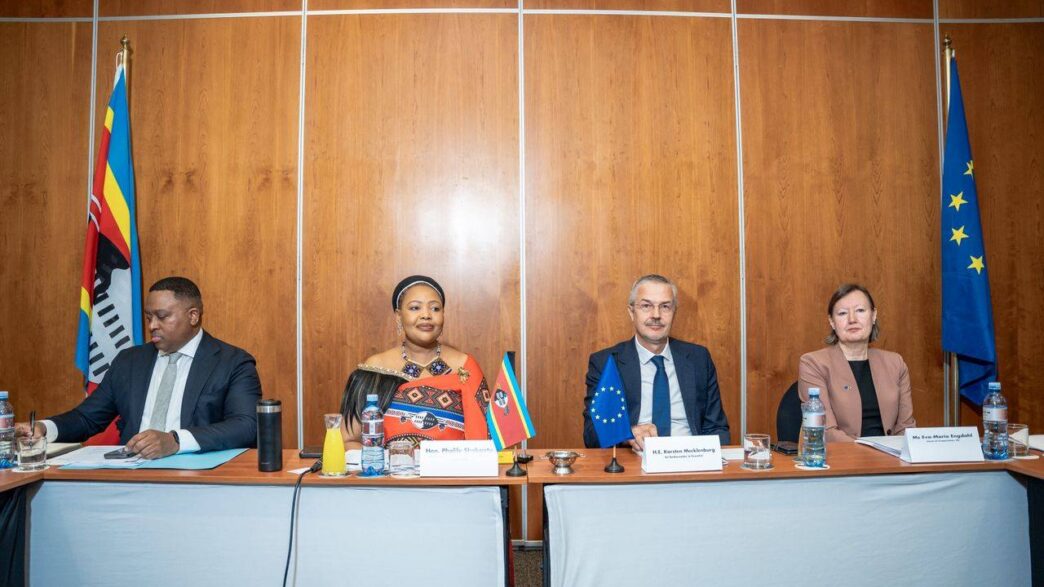 Minister of Foreign Affairs Hon. Pholile Shakantu and EU Ambassador to Eswatini H.E. Karsten Mecklenburg co-chaired the 2nd Eswatini-EU Partnership Dialogue at the Royal Villas in Ezulwini on 6 October 2025.