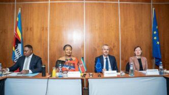 Minister of Foreign Affairs Hon. Pholile Shakantu and EU Ambassador to Eswatini H.E. Karsten Mecklenburg co-chaired the 2nd Eswatini-EU Partnership Dialogue at the Royal Villas in Ezulwini on 6 October 2025.