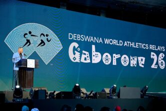 Botswana President Duma Boko officially opens the Debswana World Athletics Relays 2026 at the UB Indoor Sports Arena in Gaborone on Thursday, 1 May 2026. Photo: Government of Botswana
