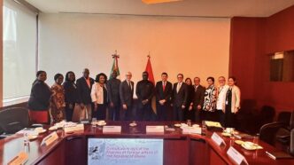 Ghana's Deputy Foreign Affairs Minister James Gyakye Quayson meets with Mexican authorities and members of the diplomatic corps during a consultative visit to Mexico. Photo: Ministry of Foreign Affairs, Ghana