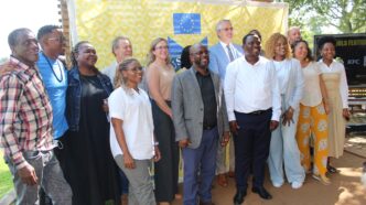 PStakeholders, organisers and learners gather at House on Fire in Malkerns on May 5, 2026, for the official launch of the 2026 EU Bushfire Schools Festival. The festival. Photo by European Union in Eswatini﻿