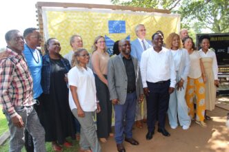 PStakeholders, organisers and learners gather at House on Fire in Malkerns on May 5, 2026, for the official launch of the 2026 EU Bushfire Schools Festival. The festival. Photo by European Union in Eswatini﻿