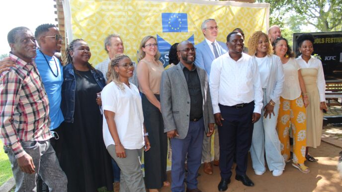 PStakeholders, organisers and learners gather at House on Fire in Malkerns on May 5, 2026, for the official launch of the 2026 EU Bushfire Schools Festival. The festival. Photo by European Union in Eswatini﻿