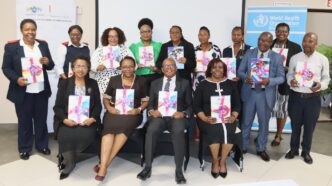 Eswatini's Ministry of Health officials and World Health Organisation representatives gather during the official presentation of three key strategic documents for the country's Expanded Programme on Immunization, Photo MoH