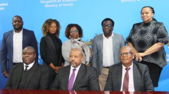 EMSA board members pose for a group photo following their official unveiling by Health Minister Mduduzi Matsebula. Photo: Ministry of Health