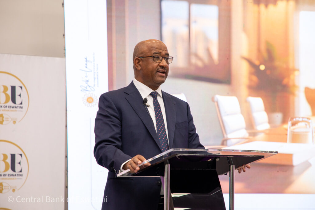 CBE Governor Dr. Phil Mnisi delivers the Annual Monetary Policy Statement at the CBE Complex in Mbabane on Thursday, 8 May 2026.