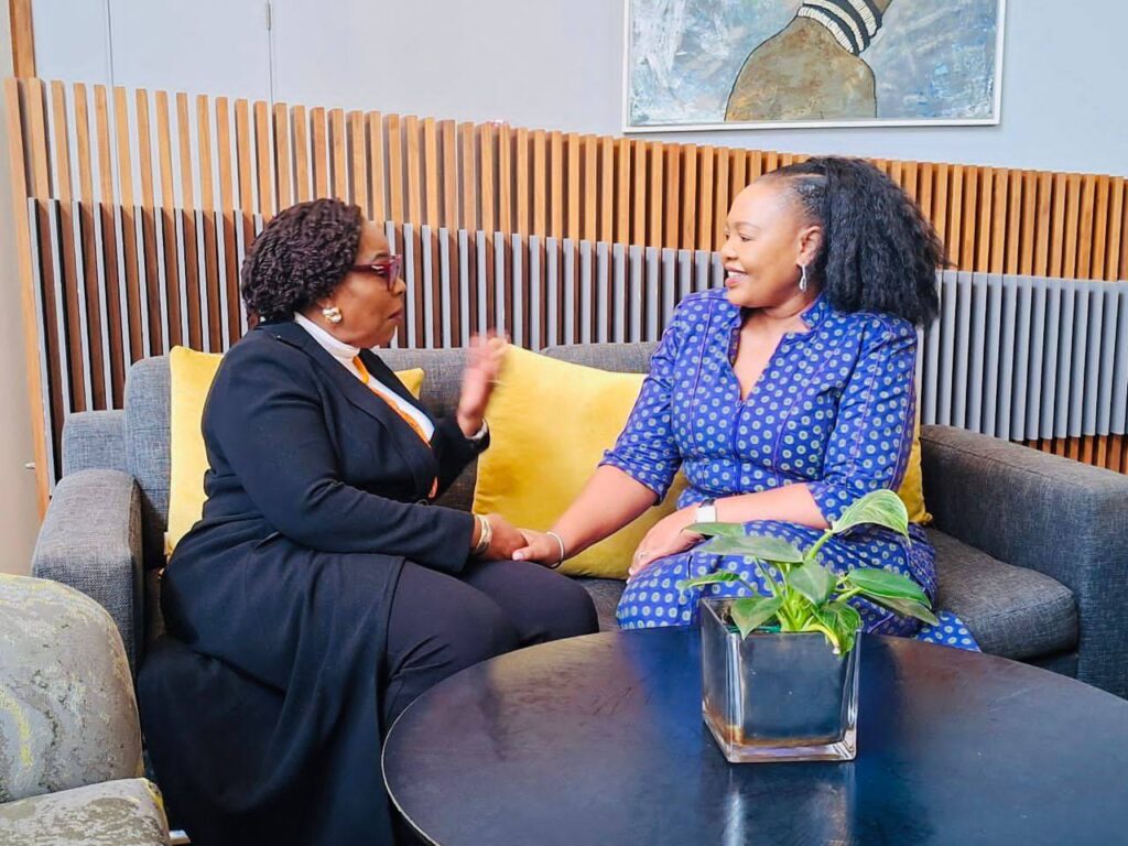 Foreign Affairs Minister Senator Pholile Shakantu and Zimbabwe's Minister of Women Affairs Senator Monica Mutsvangwa pictured together. Photo: Supplied