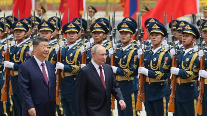 Putin and Xi at the Great Hall of the People, May 20, 2026. REUTERS/Maxim Shemetov/Pool