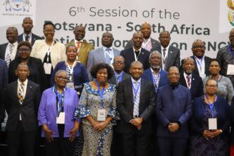Senior officials from Botswana and South Africa sit down for talks at the opening of the 6th Session of the Botswana-South Africa Bi-National Commission in Gaborone