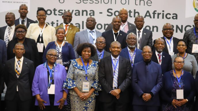 Senior officials from Botswana and South Africa sit down for talks at the opening of the 6th Session of the Botswana-South Africa Bi-National Commission in Gaborone