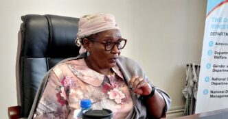 Deputy Prime Minister Thulisile Dladla listens to representatives from the Municipal Council of Mbabane during a courtesy visit to her office to discuss the council's disability programmes and upcoming Smart City Accessibility Survey.