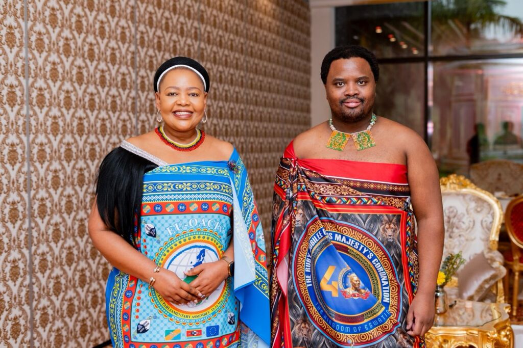 Minister Shakantu stands alongside His Royal Highness Prince Lindani, who represented the Kingdom of Eswatini with distinction at the first Africa-EU Parliamentary Assembly held in Ezulwini.