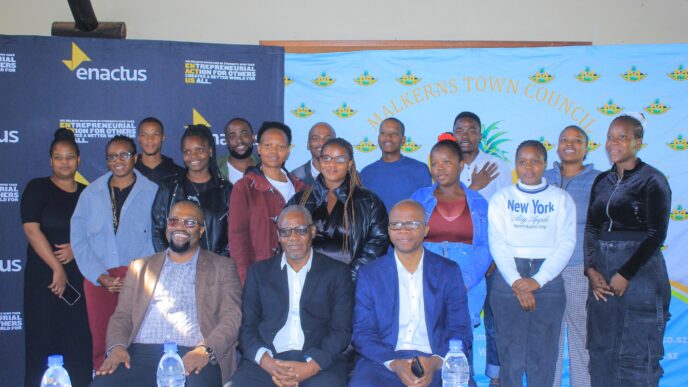 Officials and participants gather at the launch of the Malkerns Youth Entrepreneurship Development Programme, a 12-month initiative by Malkerns Town Council and ENtrepreneurial ACTion for US Eswatini aimed at empowering 15 young people from the Malkerns area. Photo: Malkerns Town Council