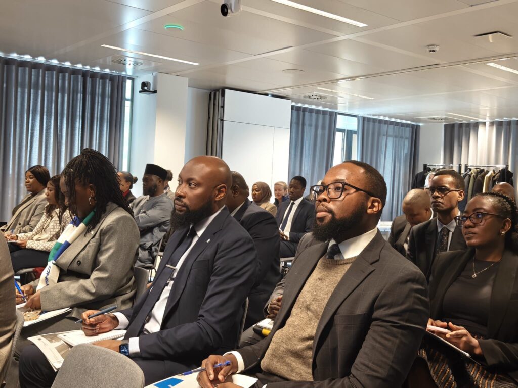 Delegates from African, Caribbean, and Pacific embassies and missions follow proceedings during the third edition of the OACPS-UNIDO Business Diplomacy Training held in Brussels, Belgium, from 18 to 20 May 2026. Photo: OACPS Secretariat