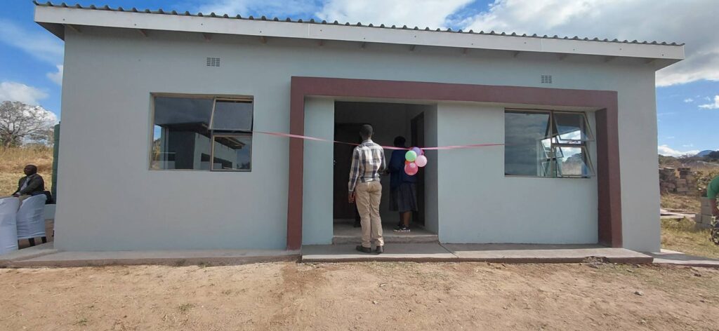 One of the four newly constructed houses handed over to vulnerable beneficiaries under the decent housing initiative by Deputy Prime Minister Thulisile Dladla in collaboration with the National Disaster Risk Management Authority in Mayiwane on Wednesday.