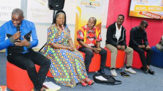 Panellists at the Imisebe Publishing Novel Writing Workshop held on 12 May 2026, including Thembikile Msibi, Saleyendvwa Magagula, Dr Sarah Mkhonza, Wandile Mathonsi, Sandile Mathonsi and Musa Nxumalo, share their writing journeys with participants. Photo: Imisebe Publishing