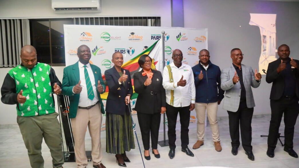 Tourism and Hospitality Industry Minister Barbara Rwodzi poses with officials and stakeholders at the launch of the 2026 International Pairs Golf Tournament at the Sterling Hub in Harare. | Photo: Zimbabwe Tourism Authority