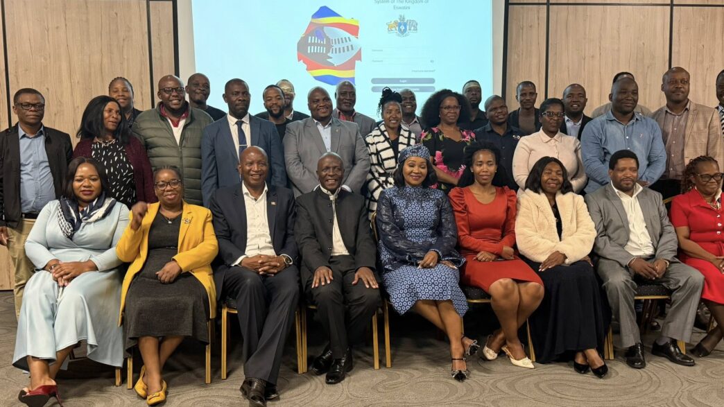 The Ministry of ICT's Digital Eswatini Project team and Parliamentary Portfolio Committee members pictured together after a presentation and live demonstration of the Integrated Electronic Case Management System held on Friday, 22 May 2026.