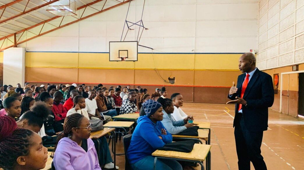 An ACCA representative engages accounting students during a session held as part of the association's visit to Eswatini, aimed at opening doors for aspiring finance professionals in the Kingdom. | Photo: ESIA
