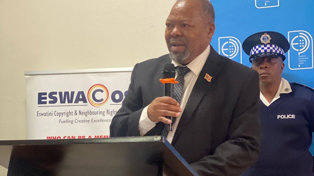Minister of Economic Planning and Development, Dr Thambo Gina delivering his remarks at the event. Photo: Eswatini Government
