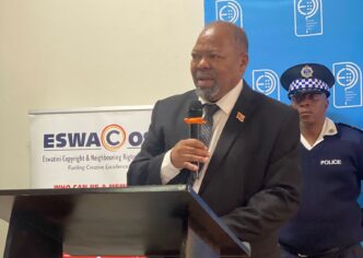 Minister of Economic Planning and Development, Dr Thambo Gina delivering his remarks at the event. Photo: Eswatini Government