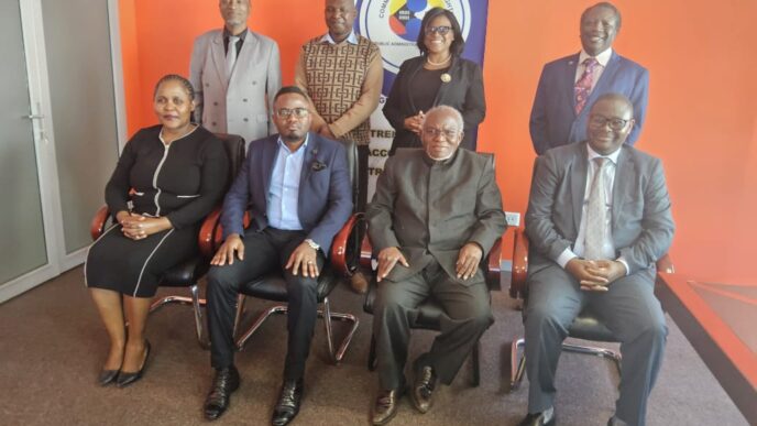Officials from the Eswatini Standards Authority and the Eswatini Competition Commission pose with Integrity Commission representatives after submitting their written declarations of assets and liabilities this week. (Picture: Eswatini Commission on Human Rights and Public Administration)