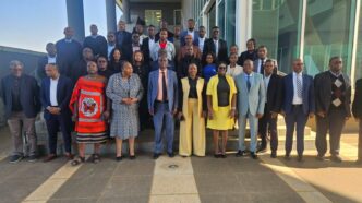 Officials from the Kenya High Commission and the Eswatini Ministry of ICT pictured together during the two-day stakeholder engagement visit covering innovation, research, agriculture and digital transformation. Photo: Ministry of ICT