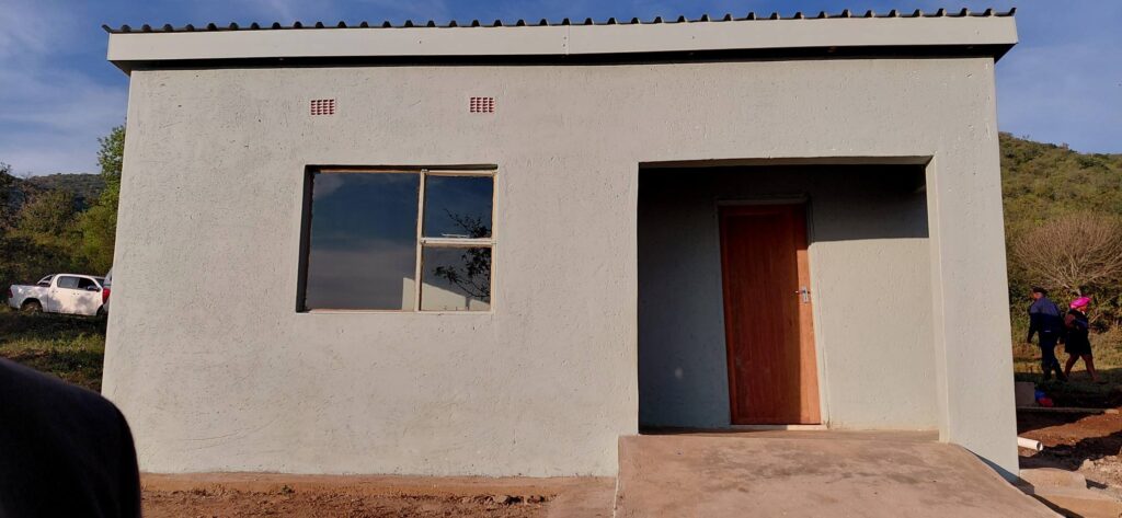 The newly built house handed over to Mkhulu Sipho of Dinabantu during Deputy Prime Minister Thulisile Dladla's visit to hailstorm-affected communities in Matsanjeni South. The house was financed by PMI from Switzerland. (Picture: Deputy Prime Minister's Office)