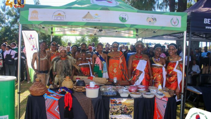 Semester 4 International Tourism students at Limkokwing University of Creative Technology present their country research during the live cultural exhibition held at the LUCT Multipurpose Hall lawn on 28 May 2026. (Picture: Eswatini National Trust Commission)