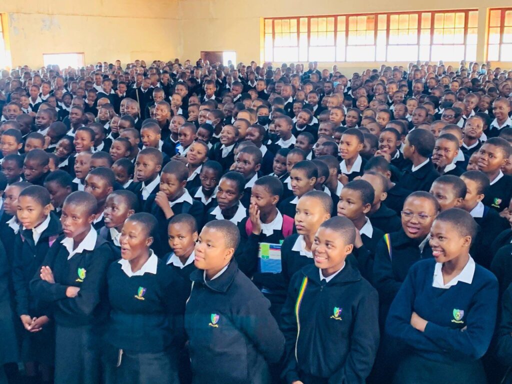 Learners from Swazi National High School attend the ESIA school engagement on Tuesday, where they were addressed by ESIA Executive Director Dr. Ndiphethe Mabila and representatives from ACCA. Photo: ESIA
